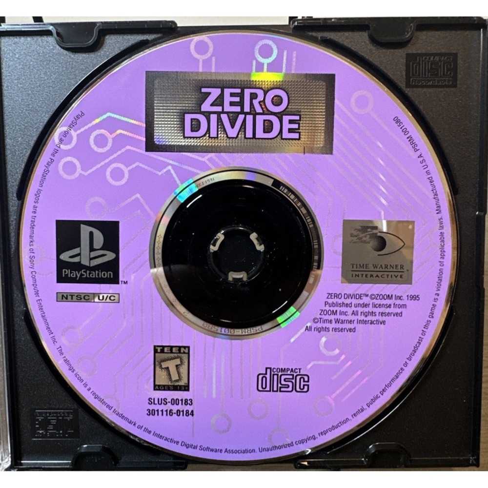 Zero Divide Sony PlayStation 1 PS1 1996 Authentic Disc Only
